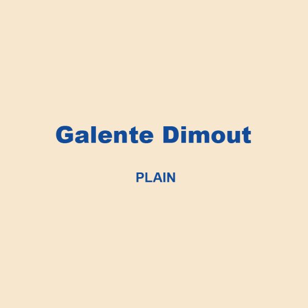 Galente Dimout Plain