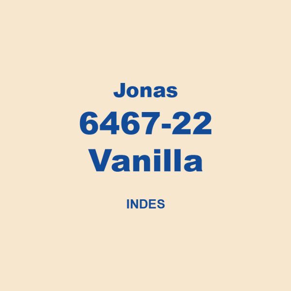 Jonas 6467 22 Vanilla Indes 01